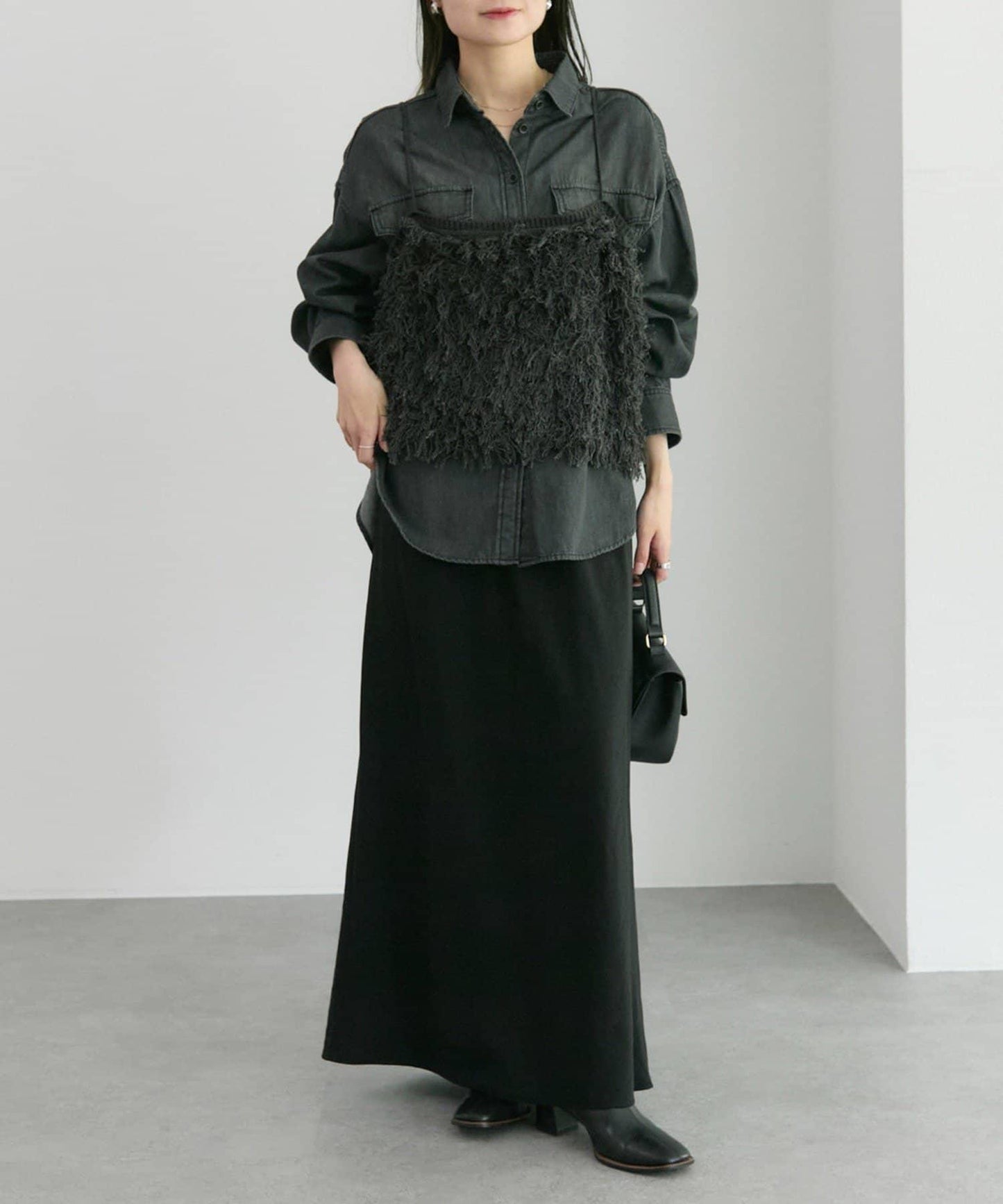 流蘇提花針織細肩帶背心