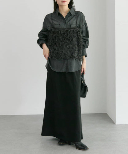 流蘇提花針織細肩帶背心