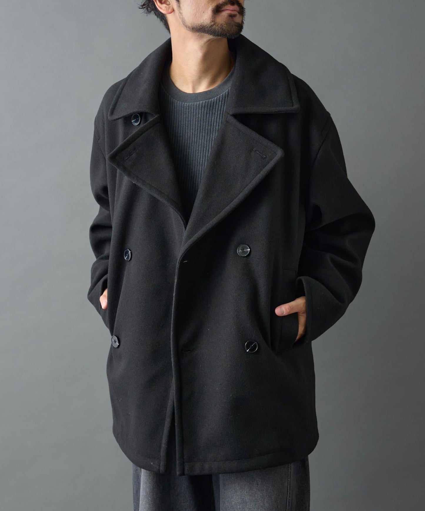 科技羊毛雙面半大衣