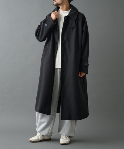 科技羊毛單排扣長款大衣
