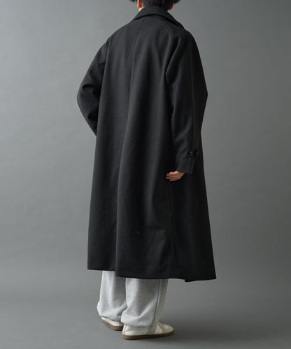 科技羊毛單排扣長款大衣