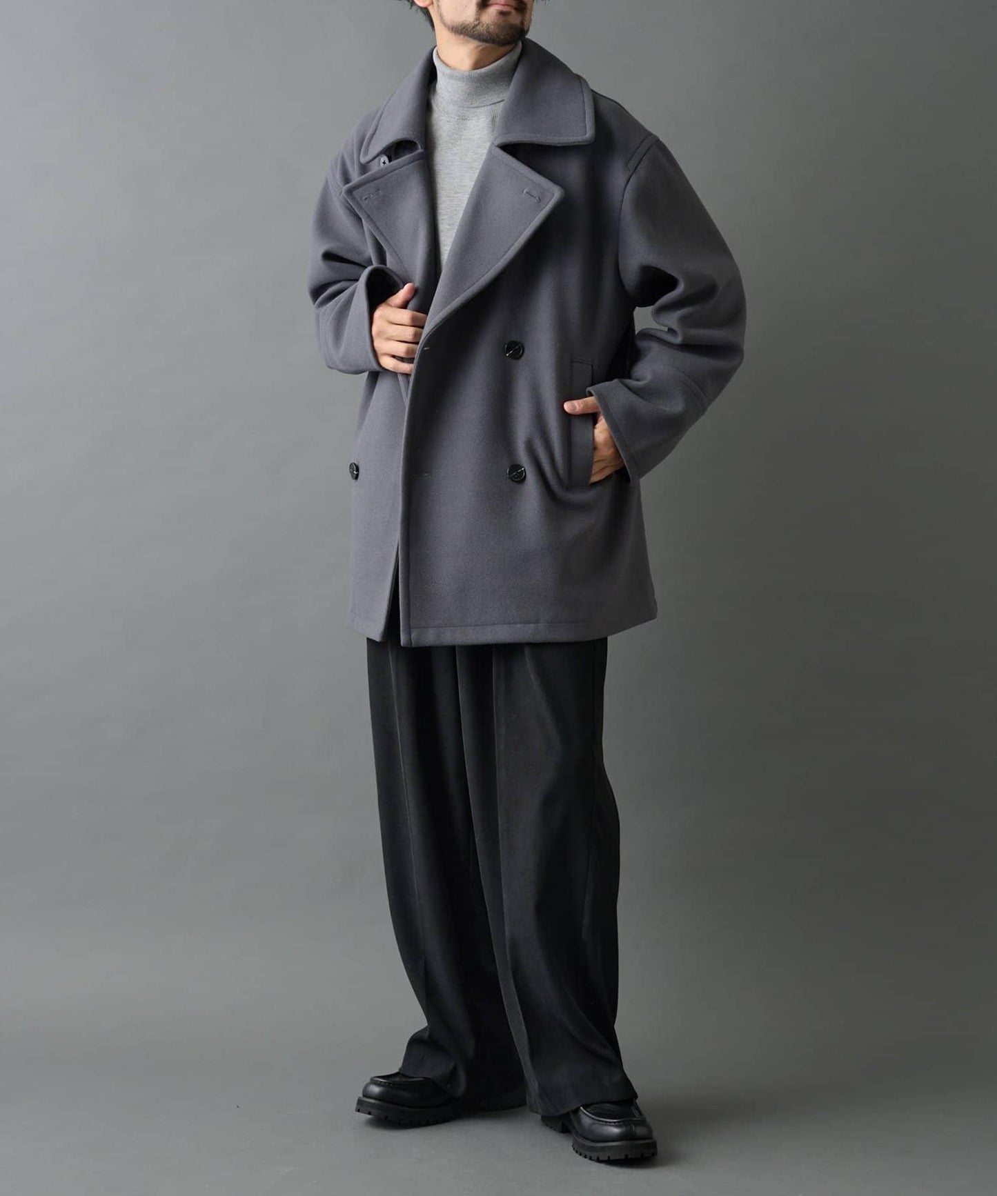 科技羊毛雙面半大衣