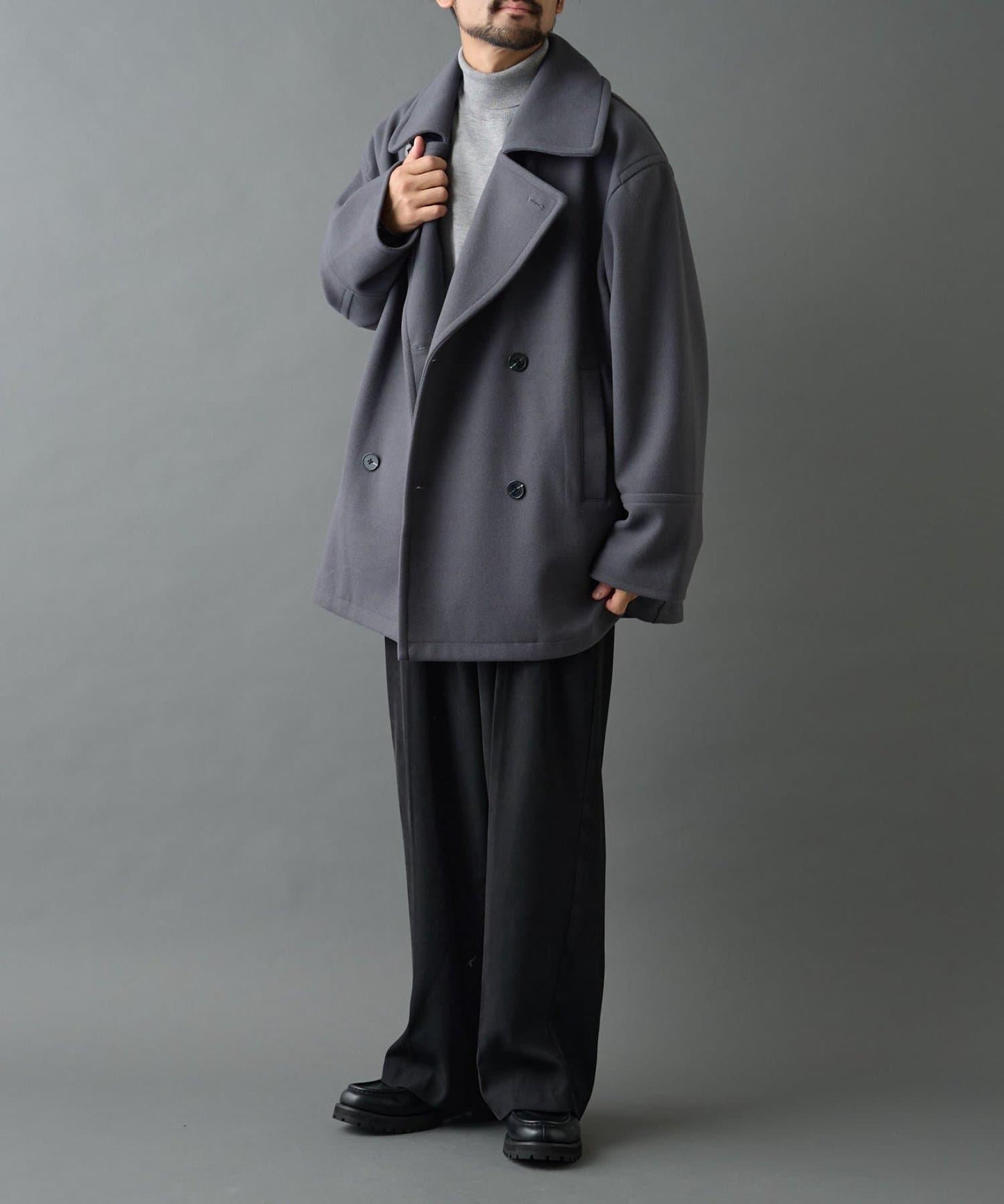 科技羊毛雙面半大衣