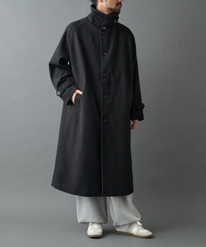 科技羊毛單排扣長款大衣