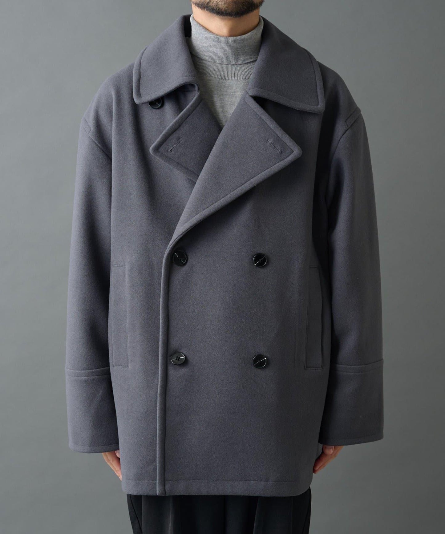 科技羊毛雙面半大衣