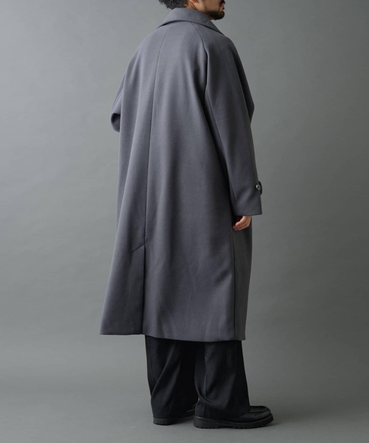 科技羊毛單排扣長款大衣