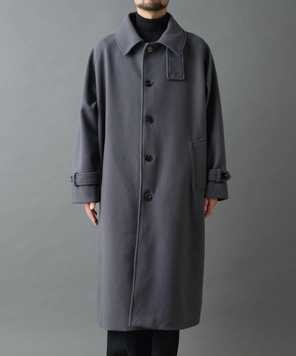 科技羊毛單排扣長款大衣
