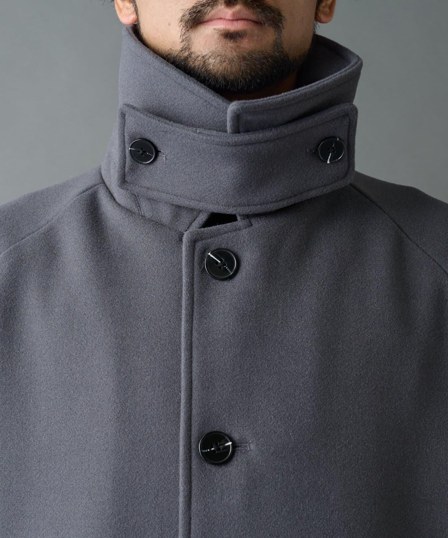 科技羊毛單排扣長款大衣