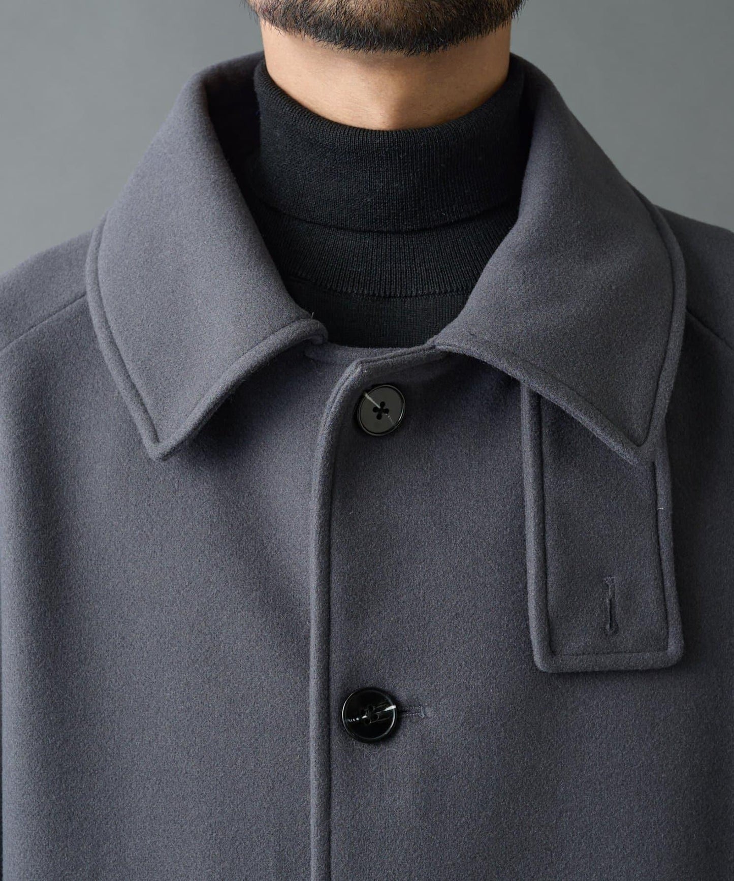 科技羊毛單排扣長款大衣