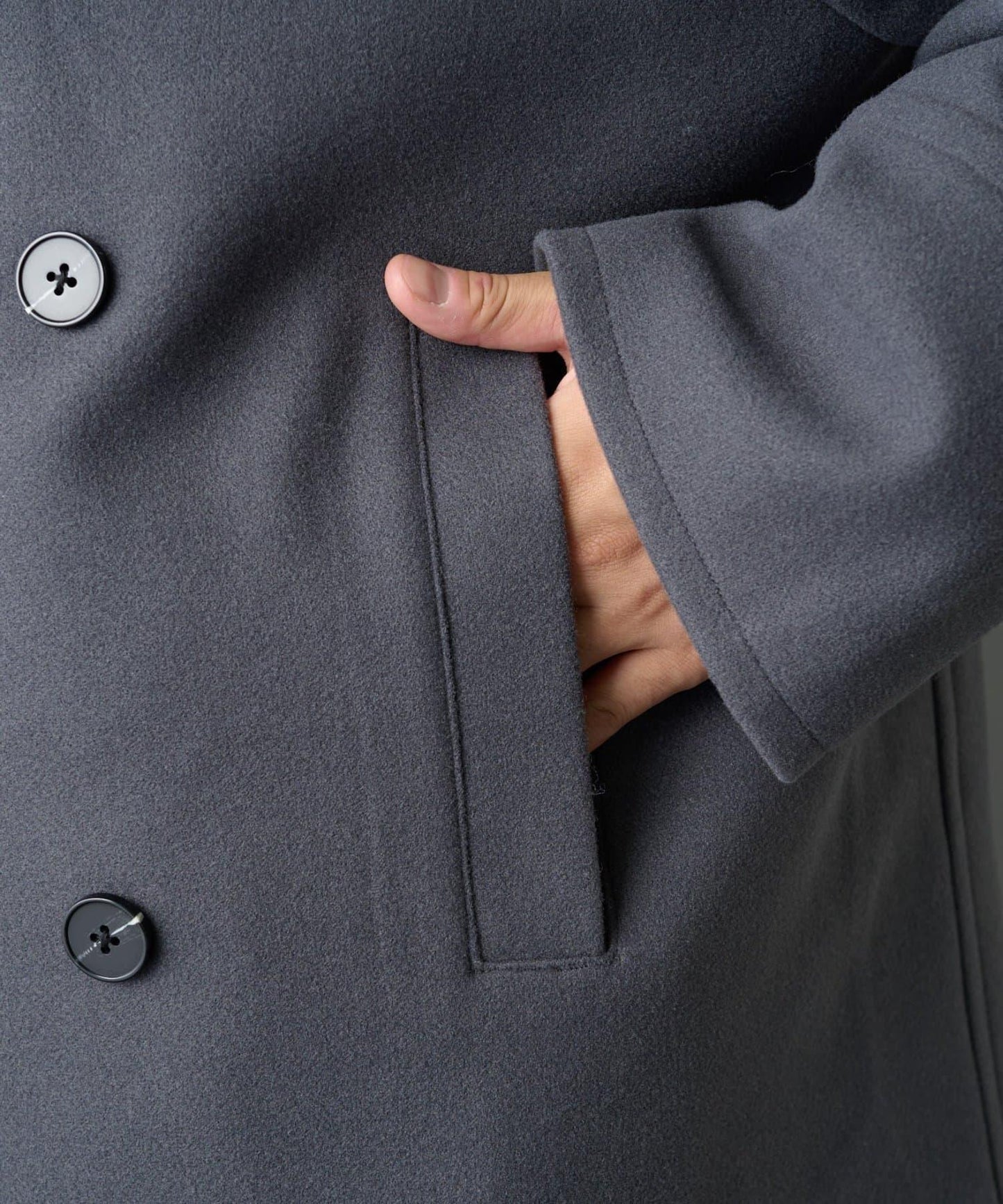 科技羊毛雙面半大衣