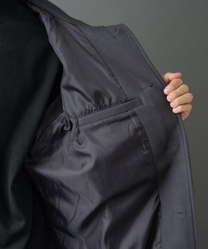 科技羊毛單排扣長款大衣