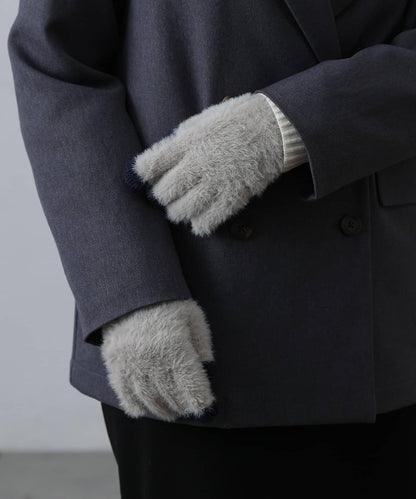 【復刻】可觸屏仿馬海毛保溼處理手套