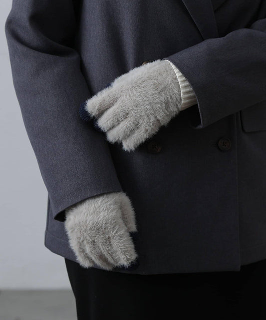 【復刻】可觸屏仿馬海毛保溼處理手套