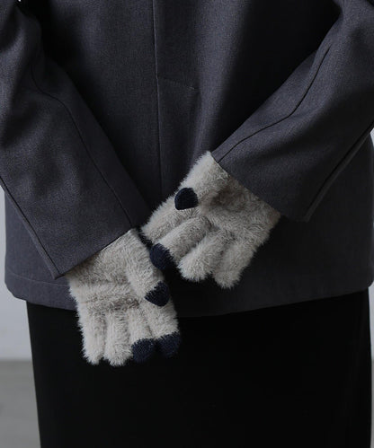 【復刻】可觸屏仿馬海毛保溼處理手套