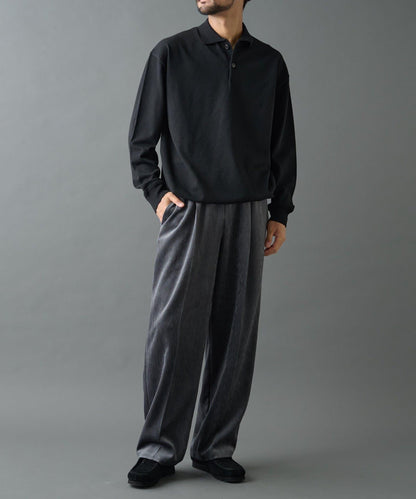 漸變色磨毛直筒西裝褲