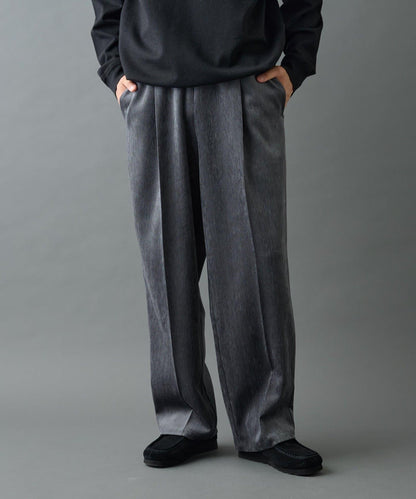 漸變色磨毛直筒西裝褲