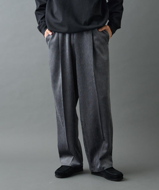 漸變色磨毛直筒西裝褲