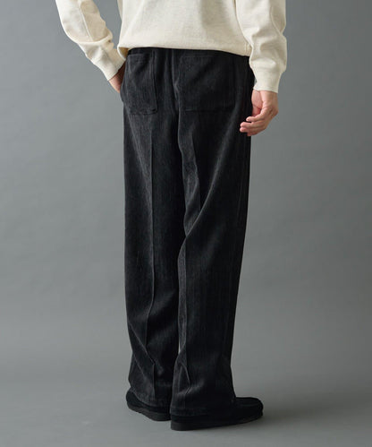 漸變色磨毛直筒西裝褲