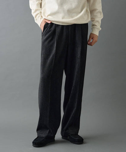 漸變色磨毛直筒西裝褲
