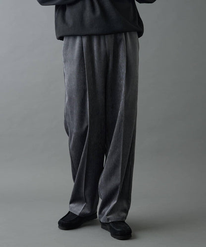 漸變色磨毛直筒西裝褲