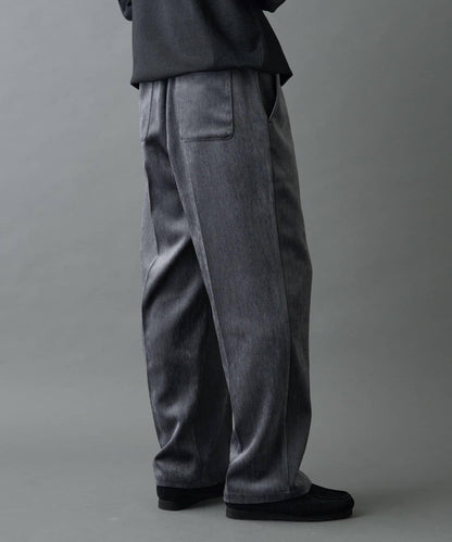 漸變色磨毛直筒西裝褲