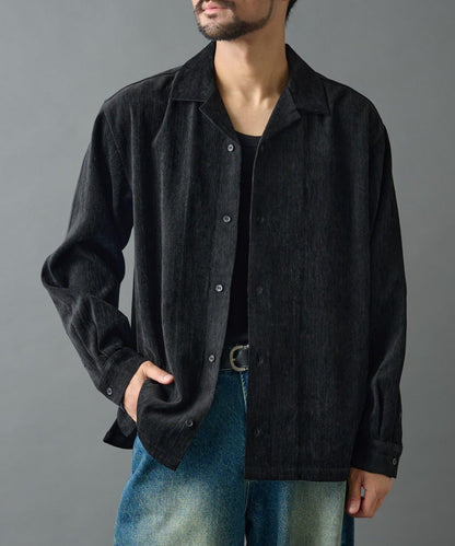 漸變色毛絨襯衫