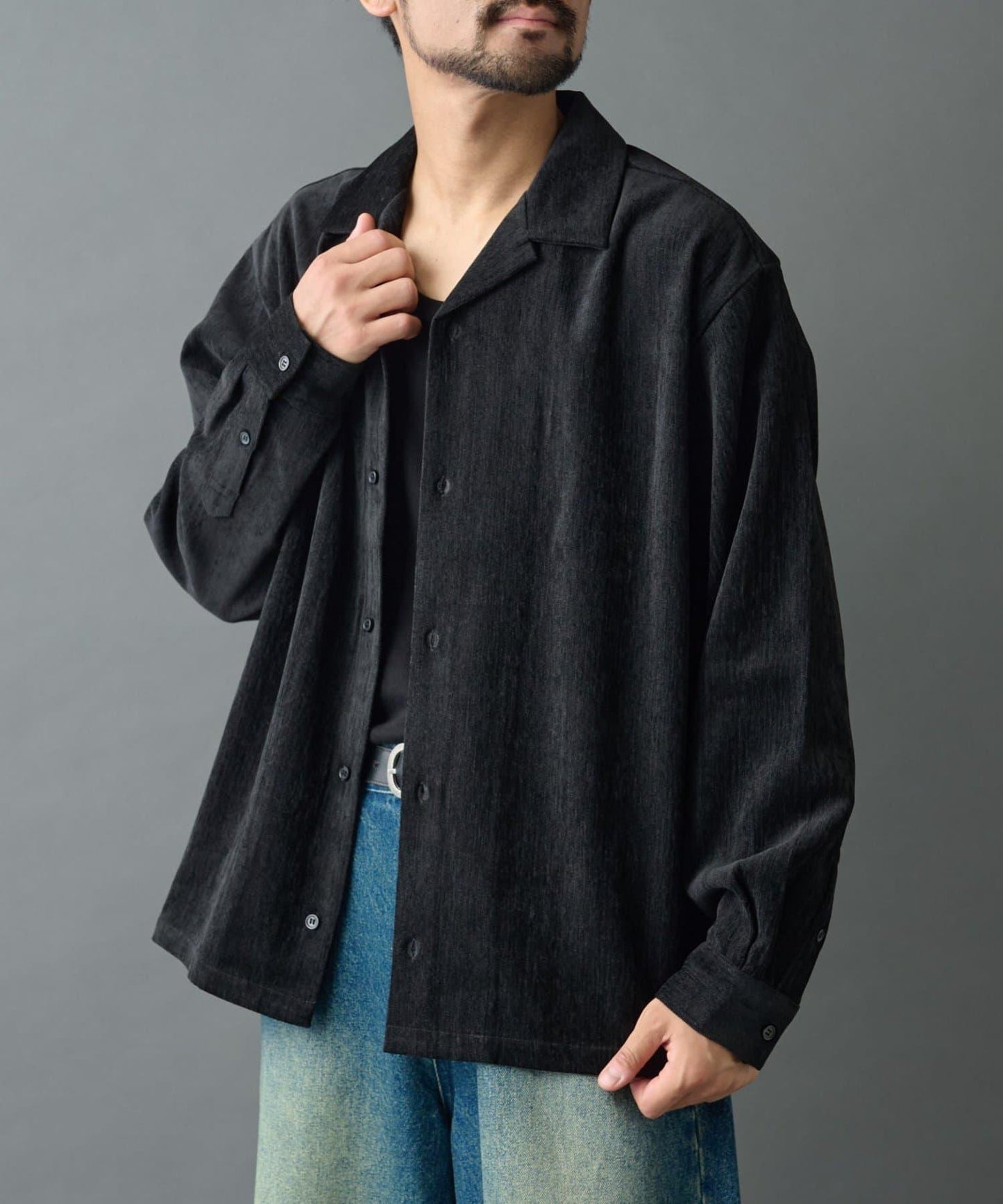 漸變色毛絨襯衫