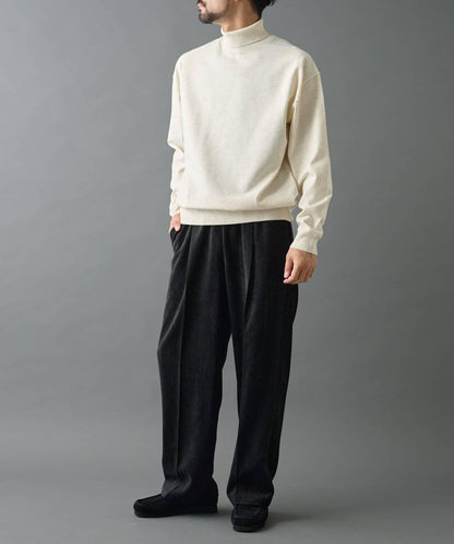 漸變色磨毛直筒西裝褲