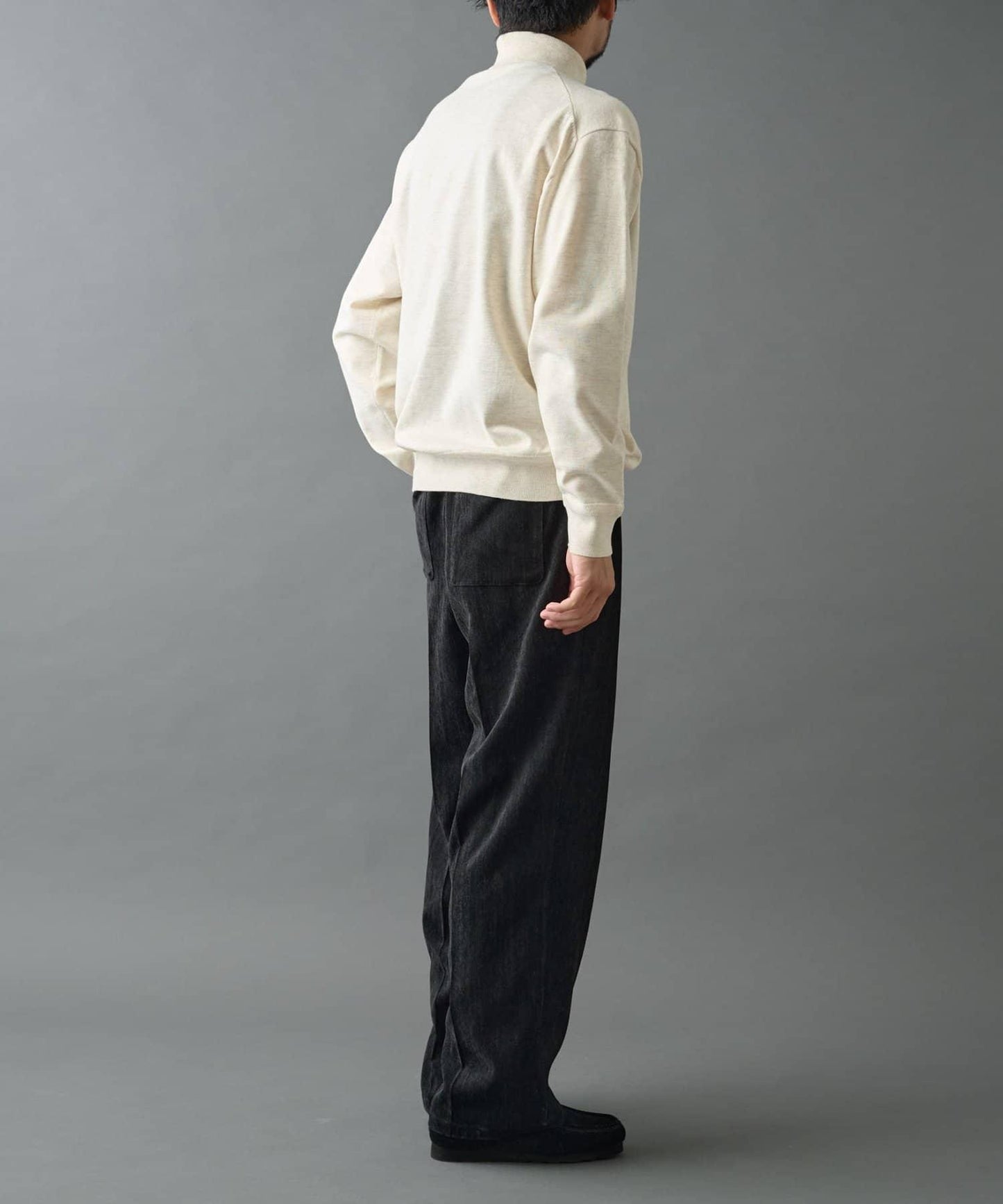 漸變色磨毛直筒西裝褲