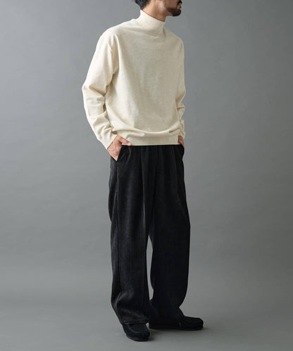 漸變色磨毛直筒西裝褲