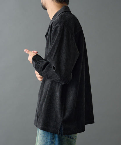 漸變色毛絨襯衫