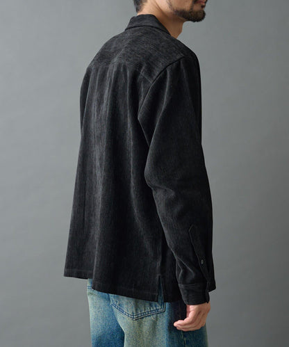 漸變色毛絨襯衫