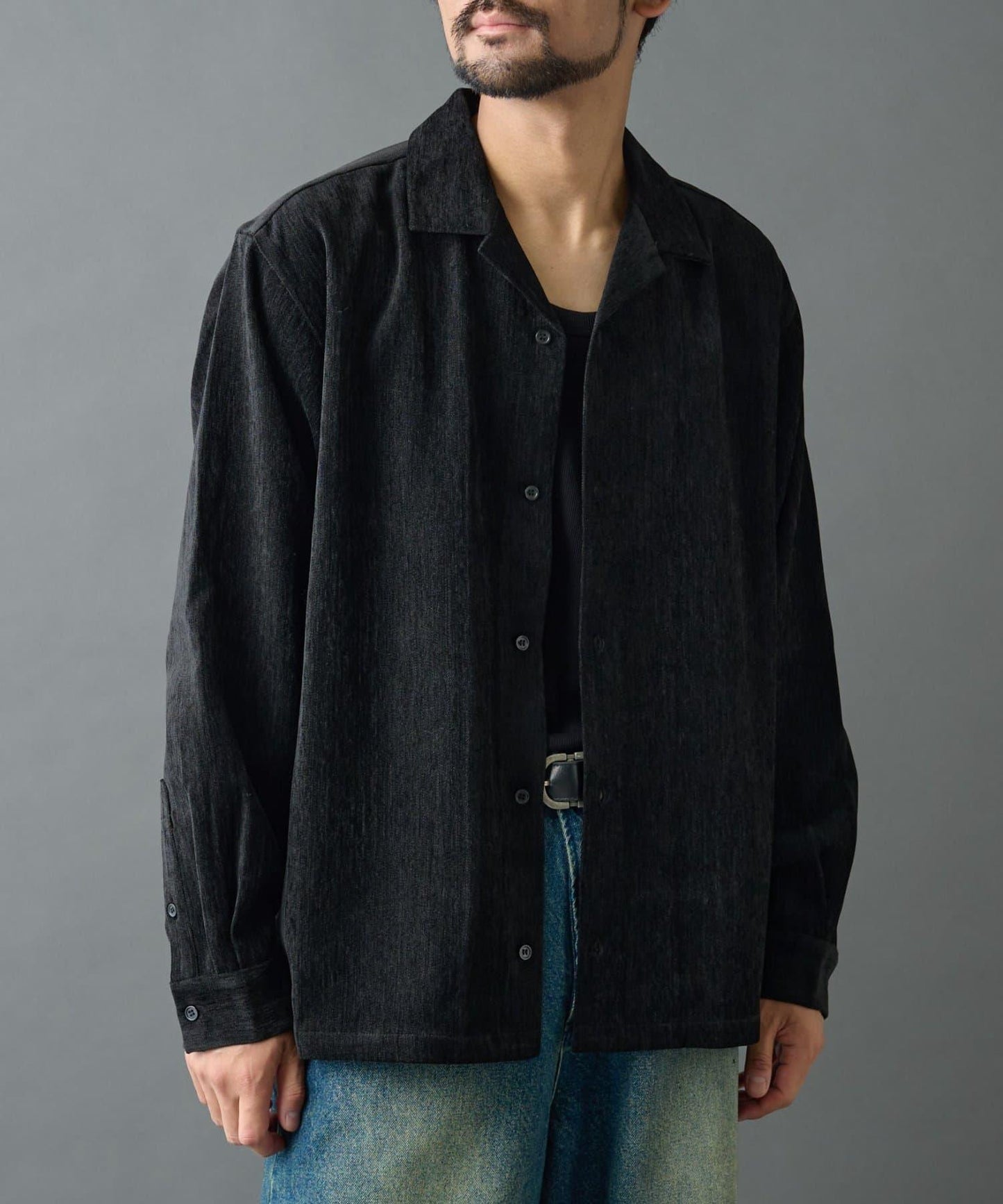 漸變色毛絨襯衫