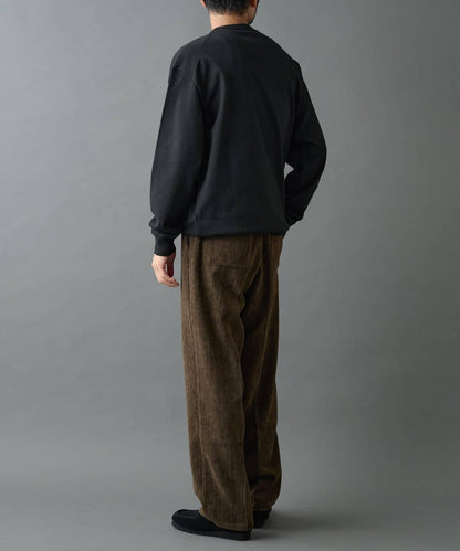 漸變色磨毛直筒西裝褲