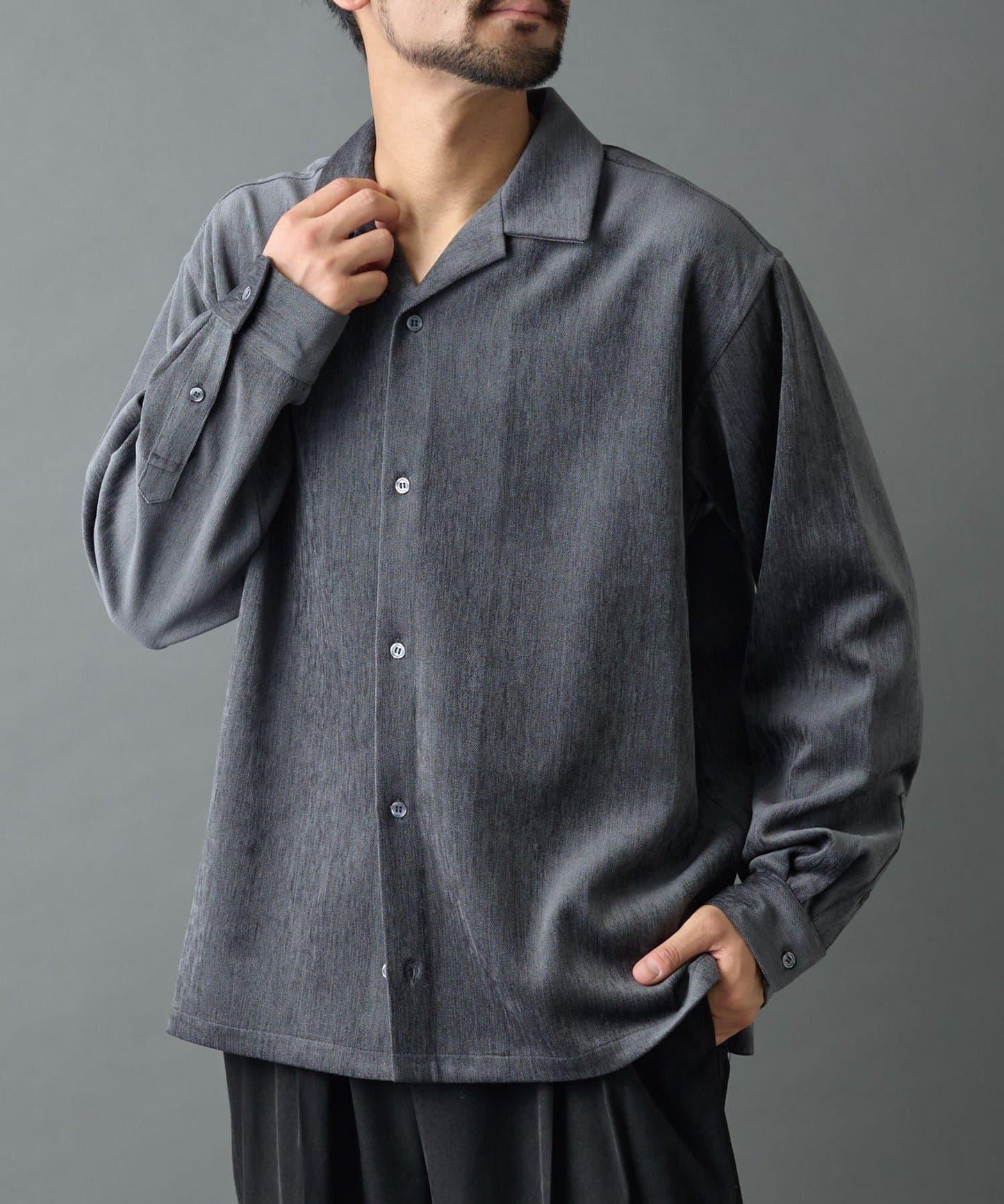 漸變色毛絨襯衫