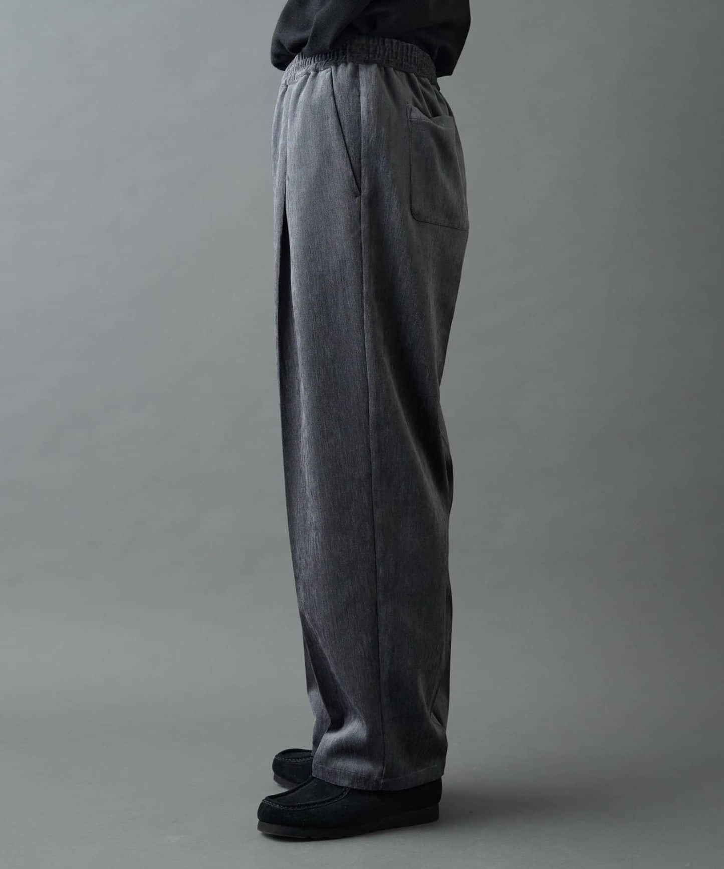 漸變色磨毛直筒西裝褲