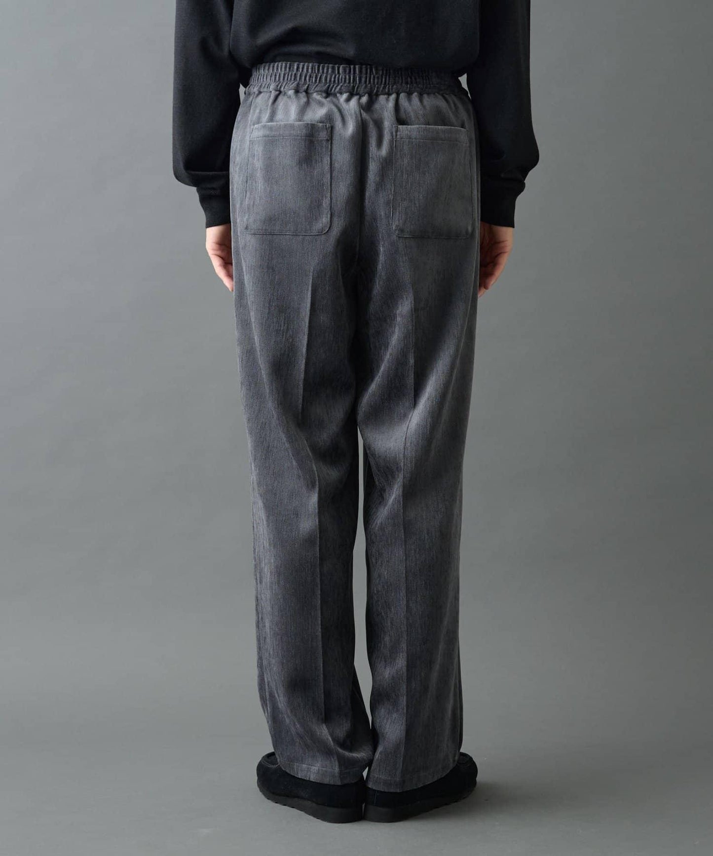 漸變色磨毛直筒西裝褲