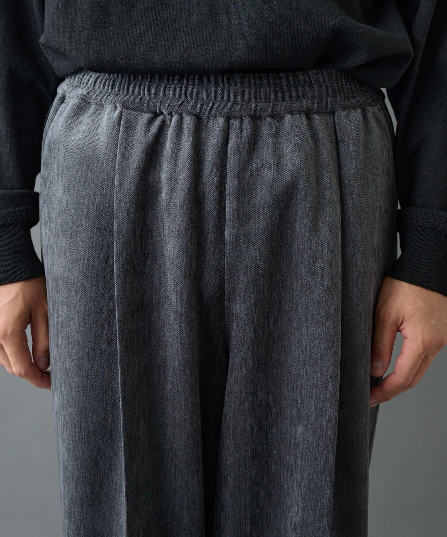 漸變色磨毛直筒西裝褲