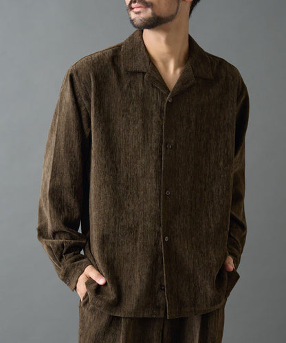 漸變色毛絨襯衫