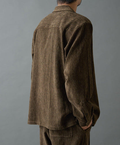 漸變色毛絨襯衫