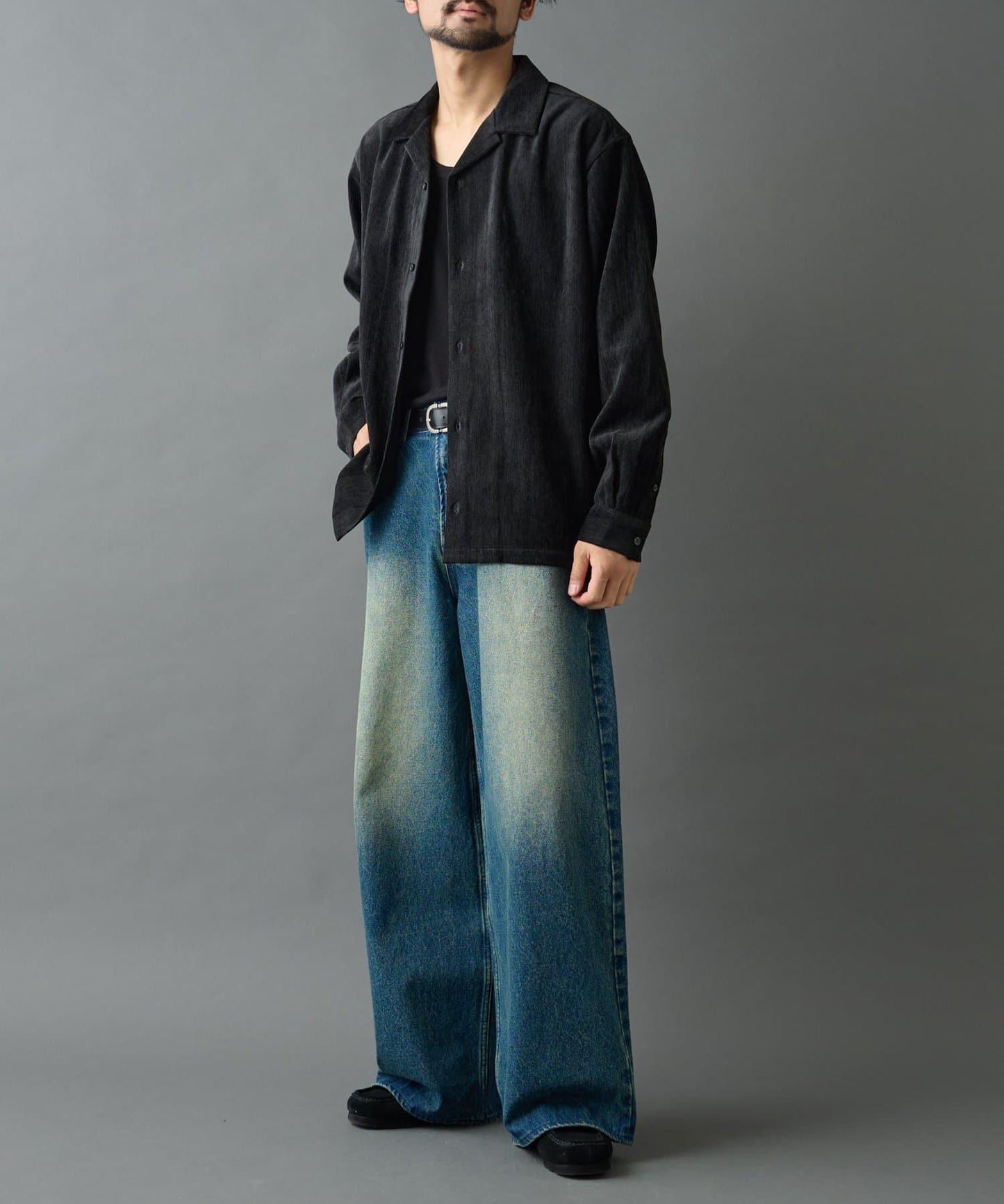 漸變色毛絨襯衫