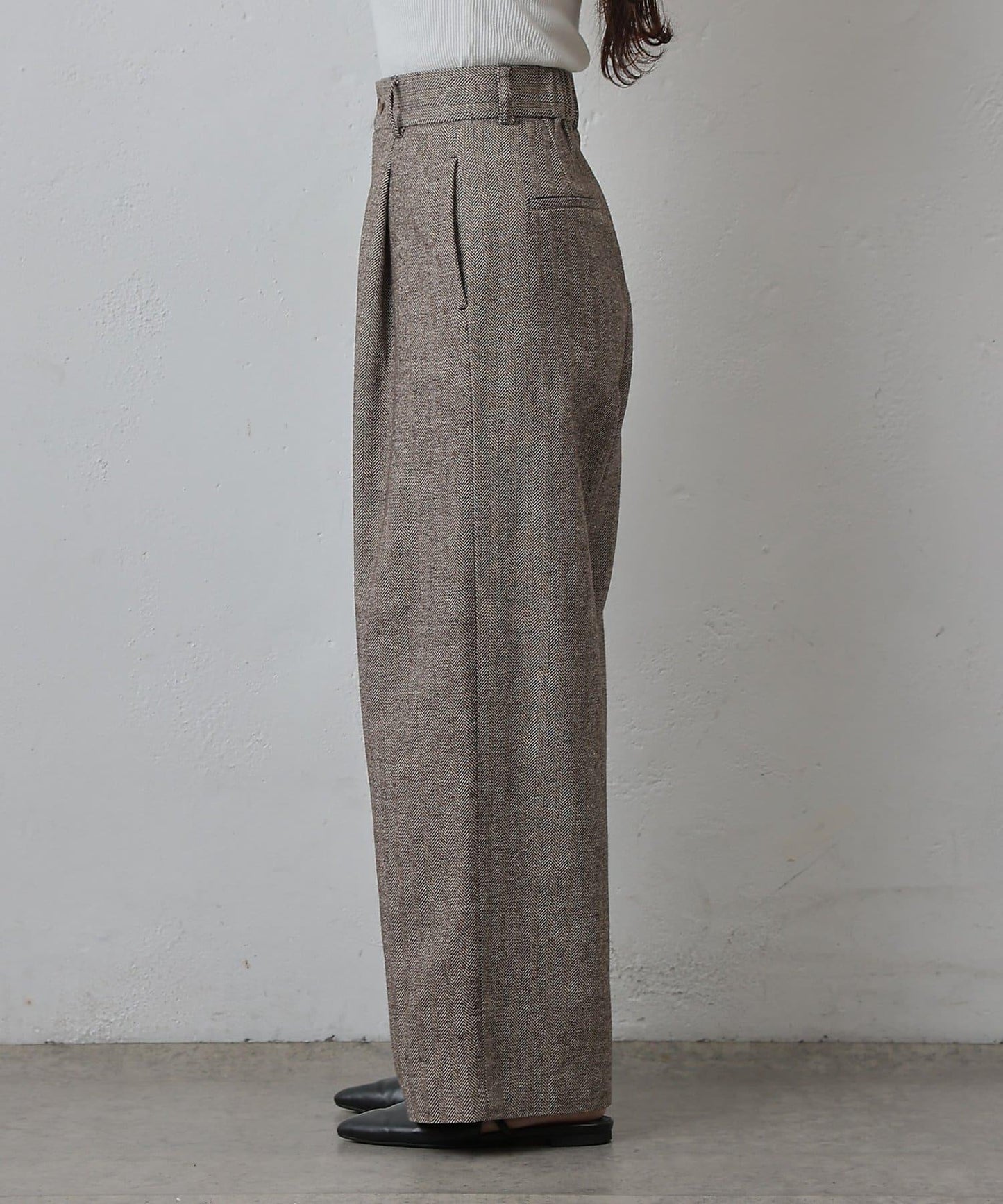 人字紋長褲