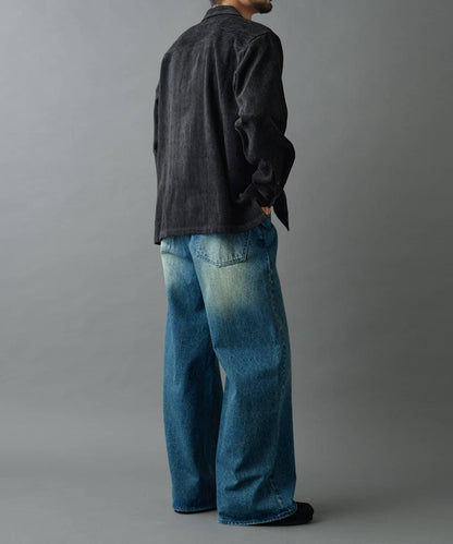 漸變色毛絨襯衫