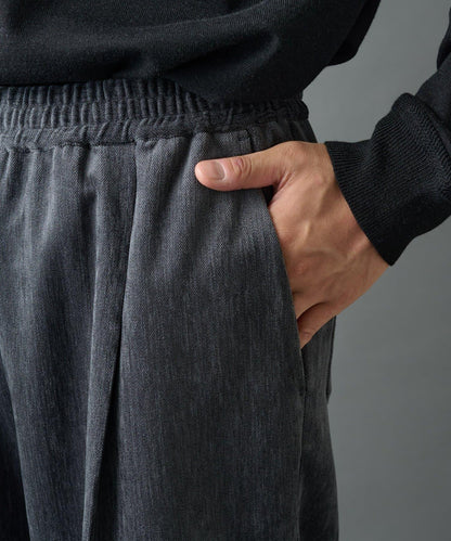 漸變色磨毛直筒西裝褲