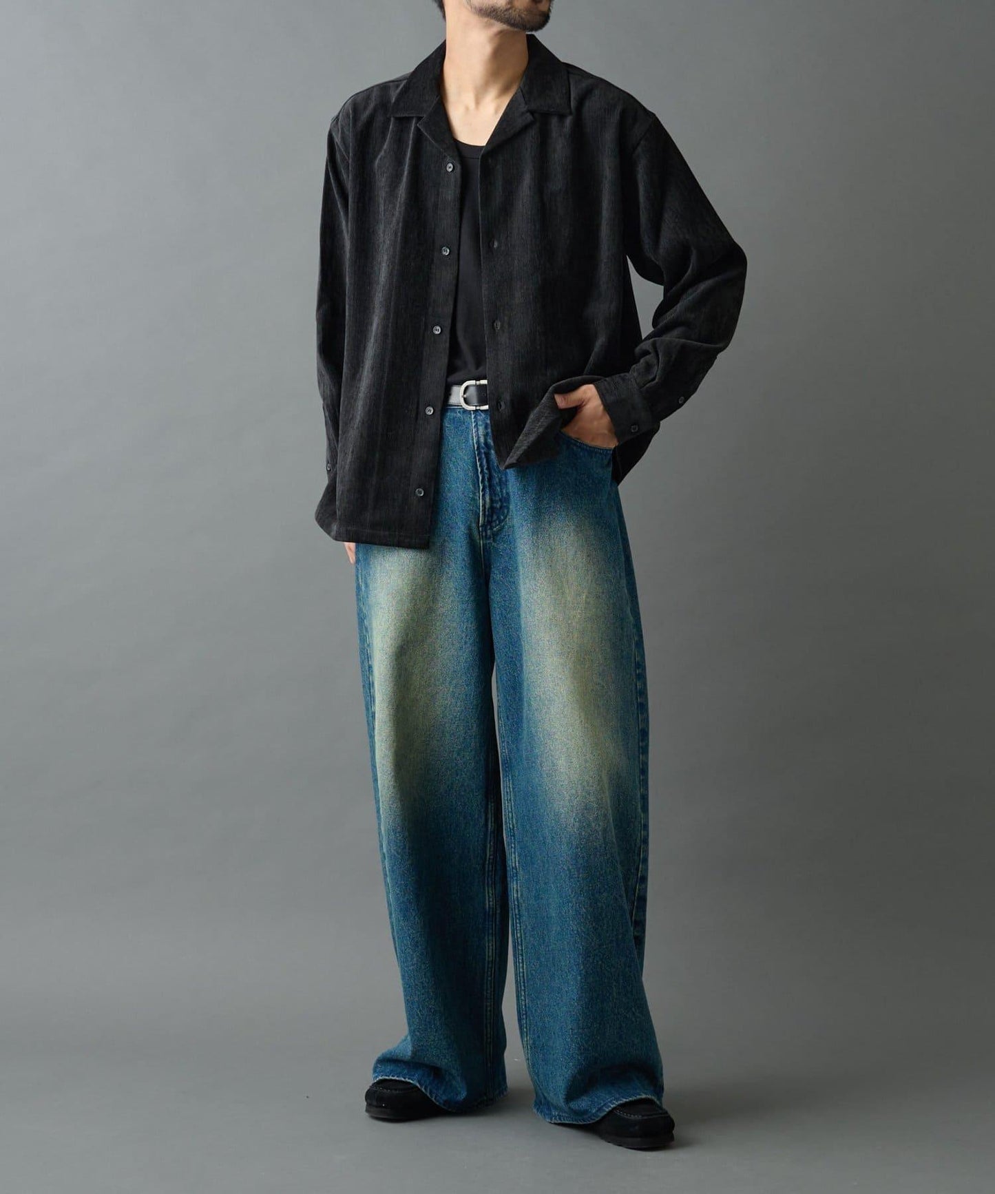 漸變色毛絨襯衫