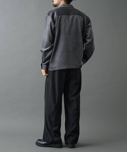 漸變色毛絨襯衫