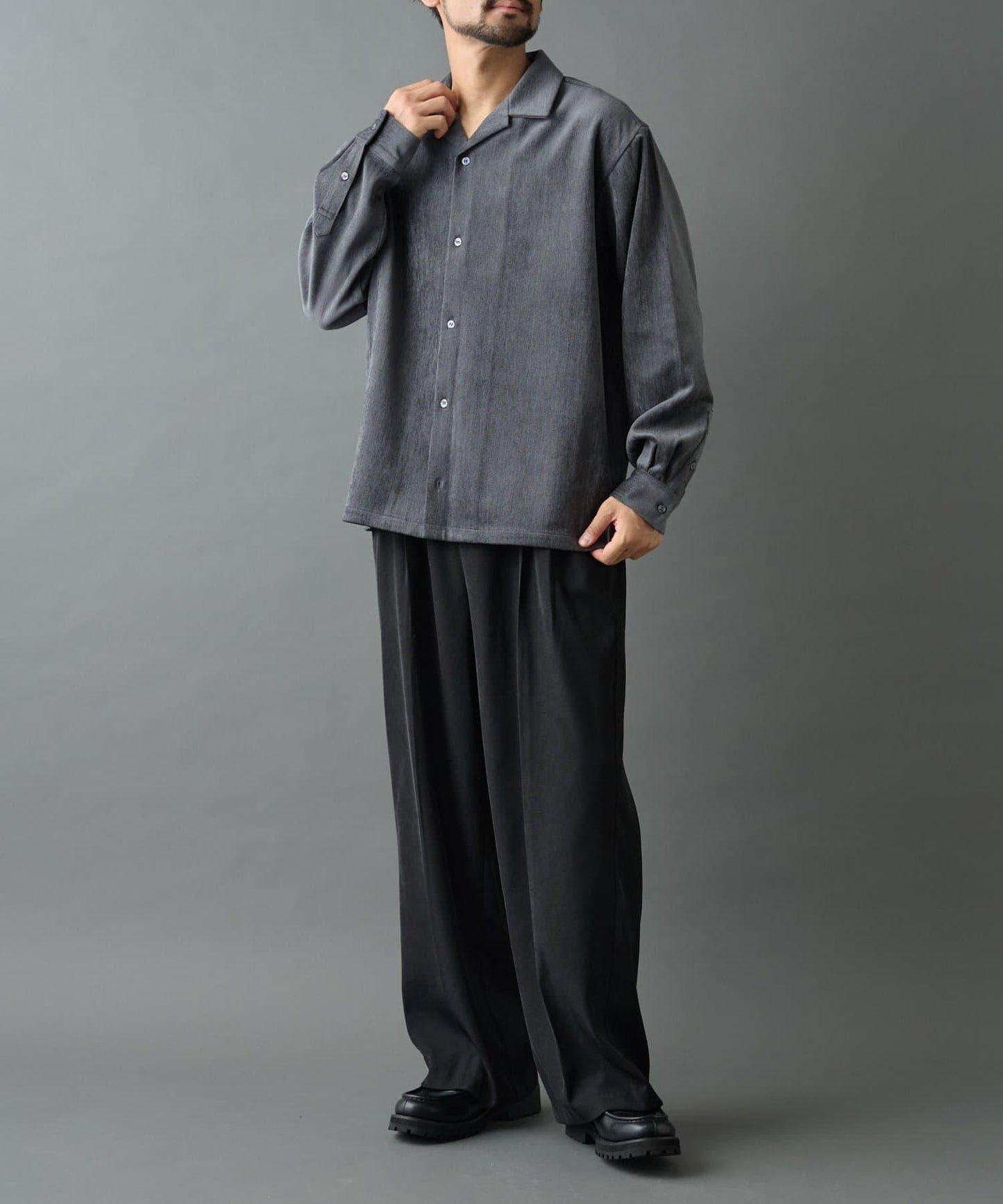 漸變色毛絨襯衫