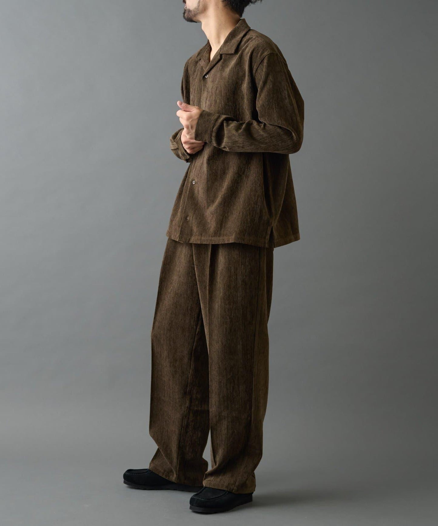 漸變色毛絨襯衫