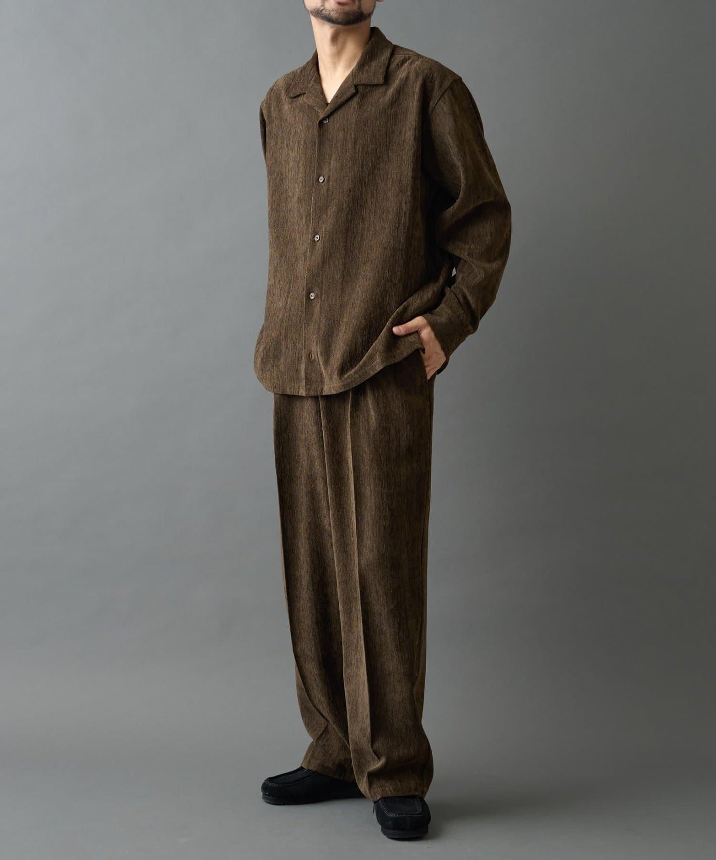 漸變色毛絨襯衫