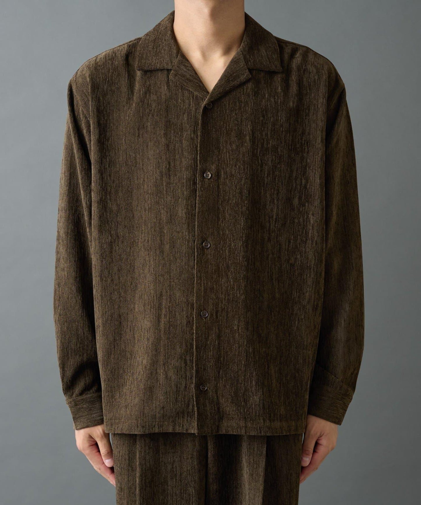 漸變色毛絨襯衫